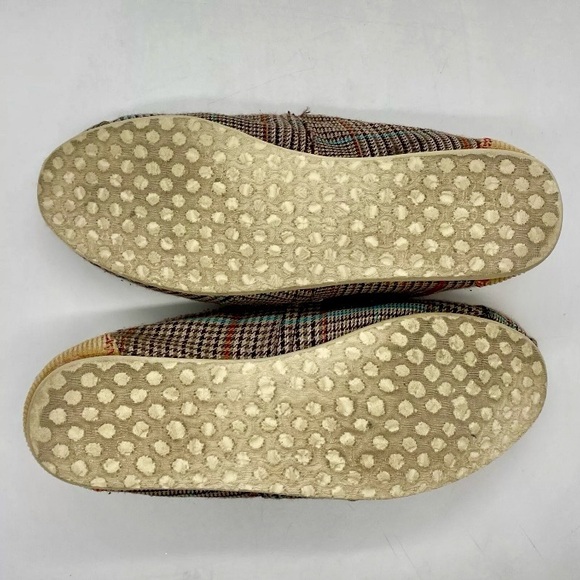 TOMS Alpargata Women’s Slip On Flats Academy Brown Plaid Canvas/Corduroy Sz 7.5 - Picture 9 of 10